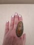 Невероятно красив Арт Деко прьстен с имитация на кехлибар, снимка 4