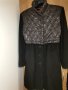 Стилно дамско кафяво палто от вълна, снимка 1 - Палта, манта - 43130216
