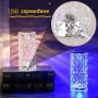 5426 Кристална нощна лампа USB зареждане, тъч управление, 16 см, снимка 8
