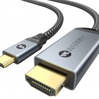 WARRKY USB C към HDMI кабел 4K, Thunderbolt 3 към HDMI адаптер, 2 метра, снимка 1 - Кабели и адаптери - 37804931