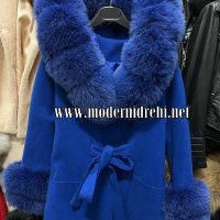 Дамско луксозно палто с лисица код 821, снимка 1 - Палта, манта - 39378835