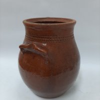 Стара керамична саксия, кашпа, гърне(7.1), снимка 3 - Антикварни и старинни предмети - 43558023