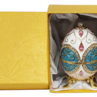 Фаберже стил, кутийки-яйца за бижута в луксозна подаръчна кутия., снимка 3 - Декорация за дома - 38270832