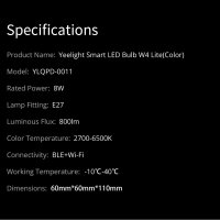 Yeelight Интелигентна LED Крушка W4 Lite, снимка 17 - Лед осветление - 44030807