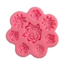 8 вида цветя цвете цветчета роза сукулент силиконов молд форма фондан декор , снимка 2 - Форми - 37215435
