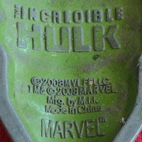 Колекционерска метална маска HULK MARVEL много красива 71531, снимка 7 - Други ценни предмети - 37469369