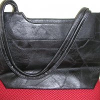 Нова Кожена чанта Дамска чанта Черна чанта Отличен подарък, снимка 4 - Чанти - 28636633