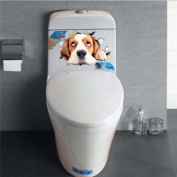лежащо куче стикер лепенка за стена мебел или тоалетна чиния за капака, снимка 3 - Други - 43479043