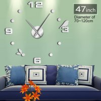 3Д часовник за стена с лепящи цифри, снимка 3 - Стенни часовници - 37633500