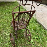 Стара плетена количка за кукли. №3998, снимка 8 - Антикварни и старинни предмети - 40730612