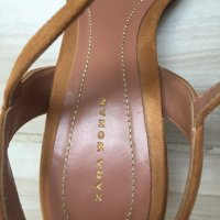 ZARA - Велурени дамски обувки, снимка 2 - Дамски обувки на ток - 32894813