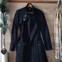 Черно палто S'OLIVER вълна и кашмир , снимка 3 - Палта, манта - 43381491
