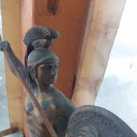 Стара голяма метална статуетка на Леонид, снимка 3 - Антикварни и старинни предмети - 36782028