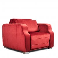 Разтегателен фотьойл, Rubis, Червен, снимка 2 - Дивани и мека мебел - 40119954