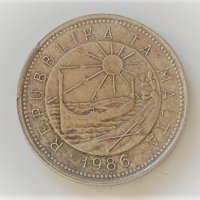 10 цента 1986 Малта , снимка 2 - Нумизматика и бонистика - 39227993