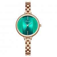 Дамски часовник, розово злато със зелено, снимка 1 - Дамски - 28200747