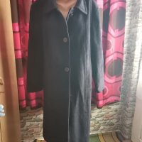 Голямо дамско дълго черно палто , снимка 1 - Палта, манта - 39591958
