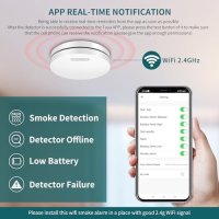 Нова Безжична взаимосвързана Wifi аларма за дим Дом , снимка 5 - Други стоки за дома - 43263972
