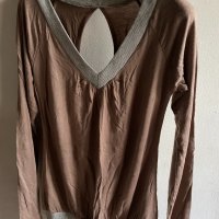 Дамска елегантна блуза с гол гръб, снимка 1 - Блузи с дълъг ръкав и пуловери - 34593062