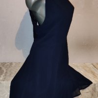 Елегантна тъмно синя рокля на Esprit р-р Л , снимка 12 - Рокли - 43836932