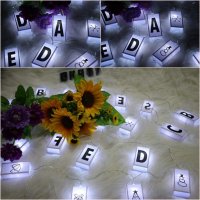 Светлинна верига от 20 кутиики + букви и цифри Seddex LED, снимка 2 - Декорация за дома - 37293050