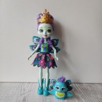 Кукла паун и любимец Енчантималс Enchantimals 12лв., снимка 2 - Кукли - 37446341