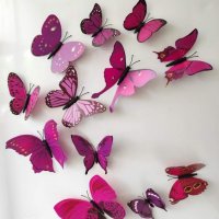 3D пеперуди за декорация с магнит, снимка 4 - Декорация за дома - 33538976