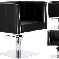 Хидравличен въртящ се фризьорски стол Dante за фризьорски салон Z-FJ-83035-BLACK-FOTEL-BEZPODN, снимка 1 - Фризьорски столове - 43860927