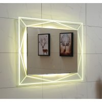 Огледало за баня 80х60см с вградено LED осветление и “Touch screen” , снимка 3 - Огледала - 27505815