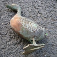 Стара пластика статуетка патка, снимка 3 - Антикварни и старинни предмети - 28658934