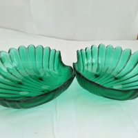 купички цветно зелено стъкло , снимка 1 - Антикварни и старинни предмети - 27472839