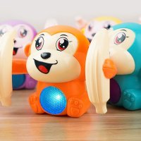 Бебешка играчка търкаляща се маймунка, дистанционно управление чрез пляскане, снимка 4 - Музикални играчки - 43313014
