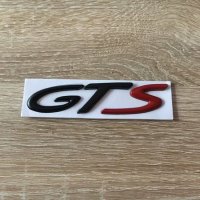 Порше Porsche GTS надпис емблема черен с червено, снимка 2 - Аксесоари и консумативи - 37243493