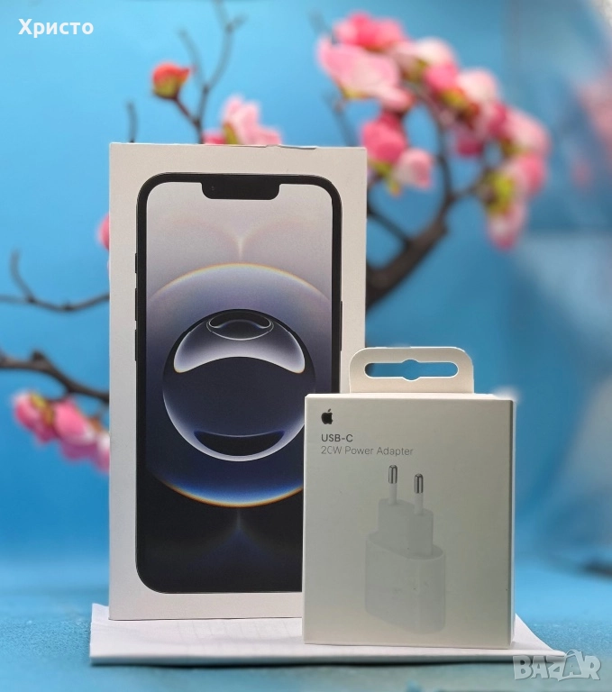 НОВ!!! Apple iPhone 16e, 128GB, 5G, Black + подарък оригинален адаптер Apple, снимка 1