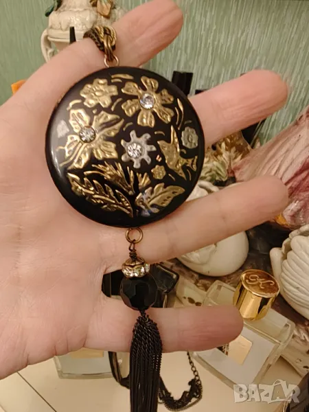 toledo damascene огърлица злато сребро ,шпинел, снимка 1