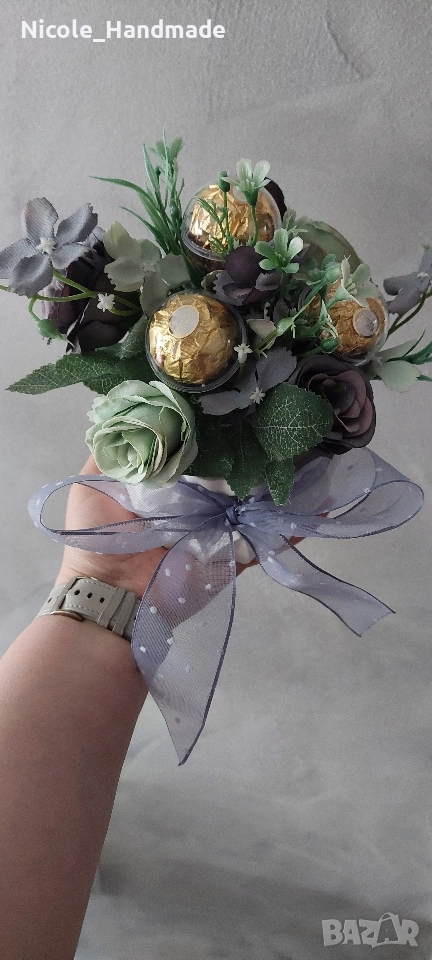 Букети с бонбони и цветя, снимка 1