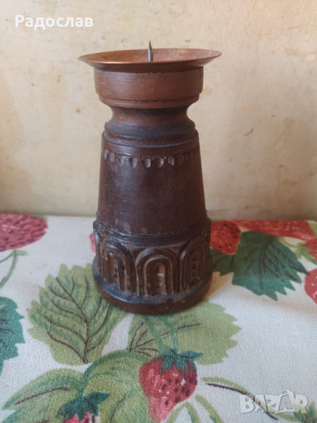 стар дървен свещник Трявна, снимка 1