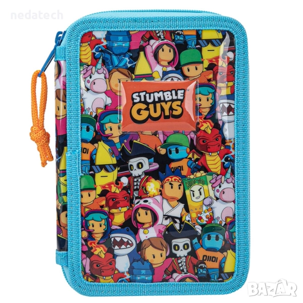Ученически несесер Stumble Guys, Тюркоаз, 12.5x4x19.5 см., снимка 1