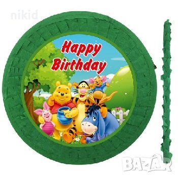Мечо Пух голяма готова пинята + пръчка подарък за парти рожден ден, снимка 1