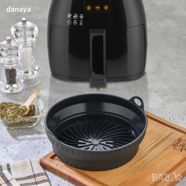 4372 Сгъваема силиконова тавичка за еър фрайър форма за Airfryer, снимка 1
