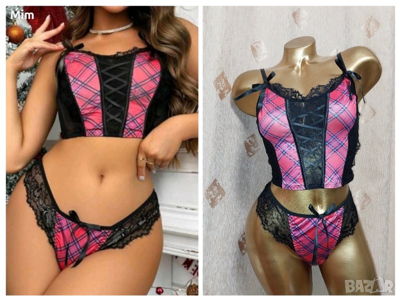 XL К-т Бюстие/ корсет / и полупрашка в каре, снимка 1