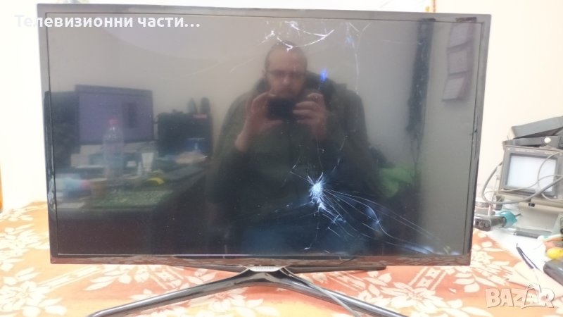 Samsung UE32F5500AW със счупен екран-BN44-00605A/BN41-01958B/32T36-C08/HF320BGA-B1/T320HVF03.0 1, снимка 1