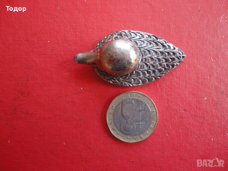 Бронзова миниатюра фигура пате, снимка 1