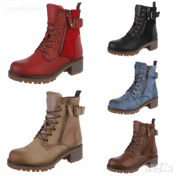 Дамски боти с връзки, 5цвята , снимка 1