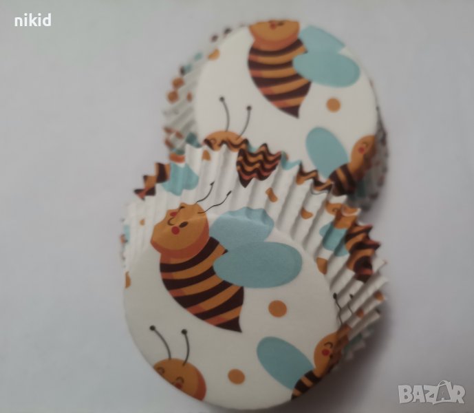 50 бр хартиени капсули Пчела пчели пчелички кошнички за кексчета мъфини парти, снимка 1