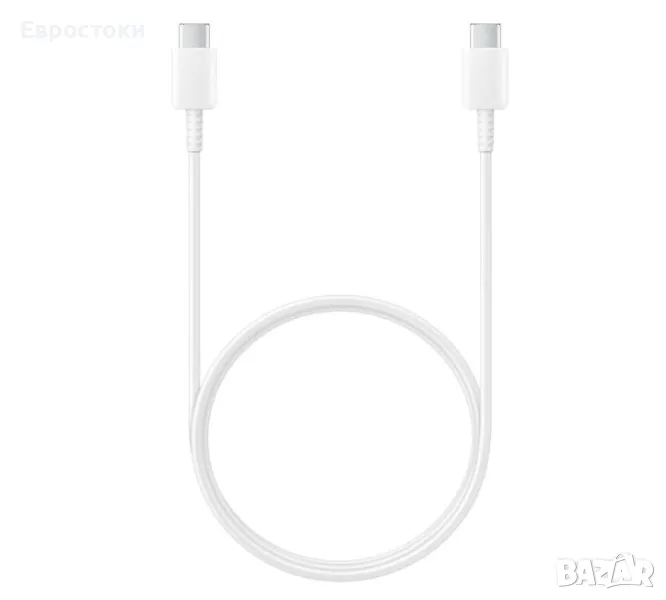 Кабел за пренос на данни и зареждане USB-C - USB-C Samsung EP-DA705, 25W, 1 м, цвят: бяло, снимка 1