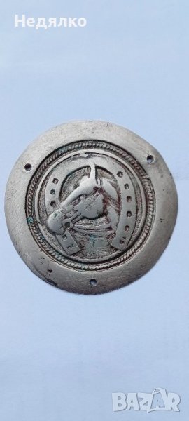 Стара апликация,нагръдна,кон,подкова, снимка 1