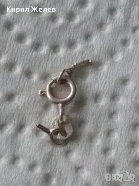 Сребърна карабинка закопчалка 51136, снимка 1