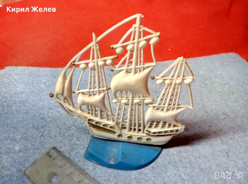 Стар КОЛЕКЦИОНЕРСКА РУСКА ИГРАЧКА ПЛАТНОХОД КОРАБ ВЕТРОХОД от СССР ПЕРИОД 47621, снимка 1