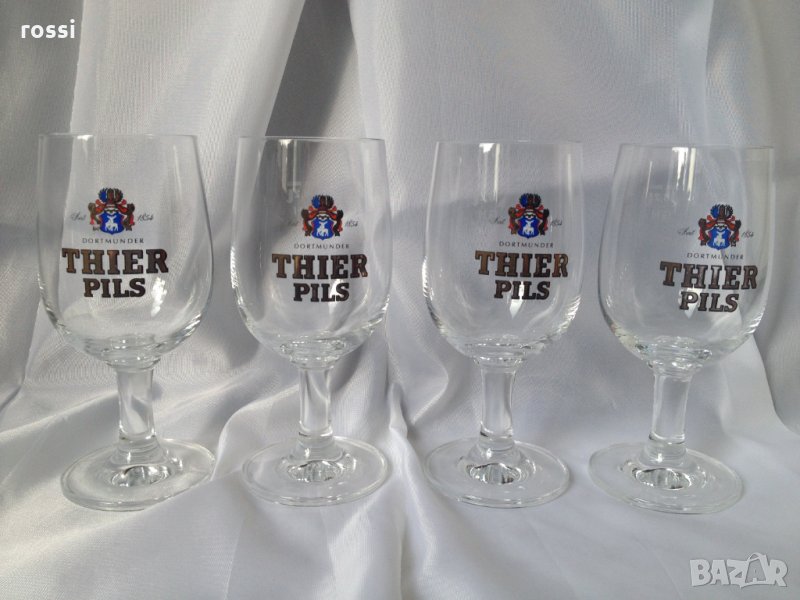 "THIER PILS" нови немски чаши за бира с позлата 0,2 l , снимка 1